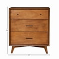 thumbnail image 7 of Flynn Mid Century Modern 3 Drawer Small Chest in Acorn Finish, 7 of 7