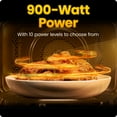thumbnail image 4 of Chefman Countertop Microwave Oven 0.9 Cu. Ft., 900 Watts with 6 Presets and 10 Power Levels - Black, 4 of 7