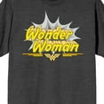 thumbnail image 2 of Wonder Woman Comic Title and Logo Men's Charcoal Heather Graphic Tee-Medium, 2 of 4
