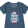 thumbnail image 3 of Instant Message - Americana - Red, White, & Blue Crew - Fireworks - Toddler & Youth Girls Fleece Dress, 3 of 6