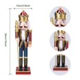 thumbnail image 2 of Cascanueces de Navidad Arlinal King 38 cm de madera con cetro, 2 of 6