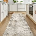 thumbnail image 4 of BERTHMEER 2'x8' Washable Runner Rugs Abstract Kitchen Hallway Entryway Entrance Corridor Living Room Bedroom Non-Slip Machine Rugs,Brown&Gray, 4 of 6