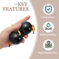 thumbnail image 4 of Uxcell Shaker de Ritmo Africano Kashaka Bola Shaker Kashaka Instrumentos de Percusión de Mano con Cuerda Amarilla, Ideal para Bodas Negro, 4 of 7