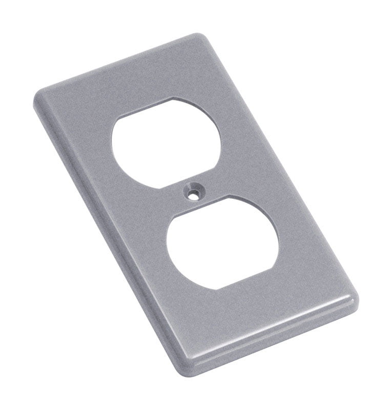 WIREMOLD WALKER LEGRAND 828R-TCAL DUPLEX COVER PLATE OBX BRUSHED ALUMINUM 