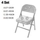 thumbnail image 2 of 4 Pcs Folding Chair Split Seat Cover For Party Wedding Home, 2 of 5