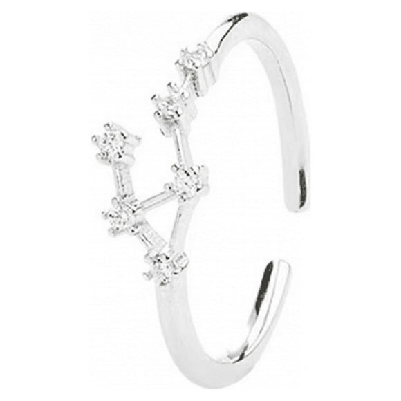 Horoscope Ring 925 Sterling Silver Statement Ring for Women
