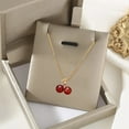 thumbnail image 6 of LNM0QLPDBS Gifts for Women The 925 Silver Red Cherry Necklace Simple Compact and Versatile Necklace Enamel Pendant Necklaces for Women Trendy, 6 of 9