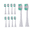 Round hole - white, variant on 10 toothbrush replacement heads, suitable for AquaSonic electric toothbrush heads
