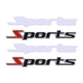 thumbnail image 2 of 4 Pcs Black Red Metal Sports Letters Car Badge Sticker Emblem Decor, 2 of 8