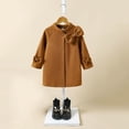 thumbnail image 2 of Hpgjzj Toddler Girls Trench Coat Baby Girl Woolen Coat Girl Dress Coat Peacoat Winter Fall Outerwear, 2 of 6
