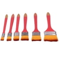 thumbnail image 4 of 6 pinceles planos de nailon para óleo, acrílico, pintura especial, herramientas profesionales, color rojo, 4 of 14