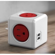 Allocacoc PowerCube Original USB, Surge Protector, Red