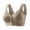 Coffee, variant on Yesbay Women Bra Seamless Elastic Shoulder Strap Wireless Front Button Closure Good Breathability Push-up Sport Yoga Lady Bra