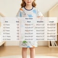 thumbnail image 3 of SROBPTY Teen Girls Dresses Print Crew Neck Short Sleeve Sleep Mid-Length Dress for 3-13Y, 3 of 4