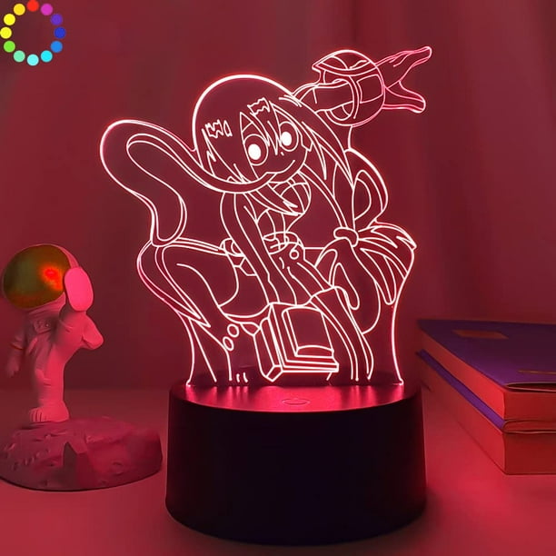 Lámpara 3D de Anime Tsuyu Asui Luz Nocturna LED 5V con Batería