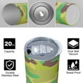thumbnail image 4 of Camouflage 20 Oz Stainless Steel Skinny Tumbler – Vacuum Insulated Slim Travel Cup with Lid & Stainless Steel Straw, 360° Full Wrap Printed Tumbler for Home, Office & Outdoor Use, 4 of 6