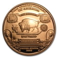 thumbnail image 2 of 1 oz Copper Round - $10 Bison Banknote Replica, 2 of 3