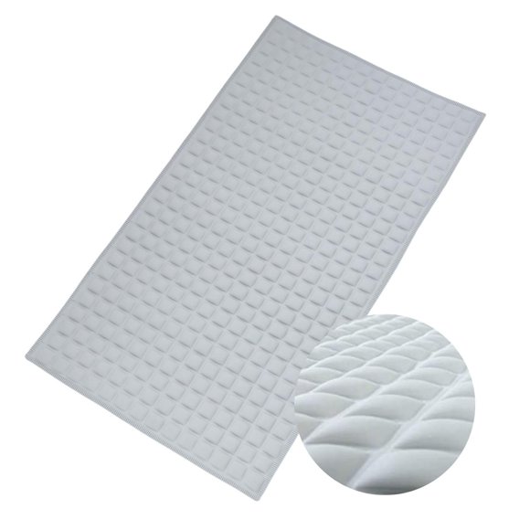 SlipX Solutions Tapis de Bain Pillow Top Plus, Tapis de Baignoire en Caoutchouc Antidérapant de Luxe avec Coussin de Confort comme Debout sur des Nuages, 200 Ventouses à Forte Adhérence, Plus de 700 Poches Remplies d'Air, Gris