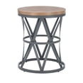 thumbnail image 3 of Linon Johns Table Tonneau Rustique Ronde en Métal et Bois, Fini Gris Charbon, 3 of 7