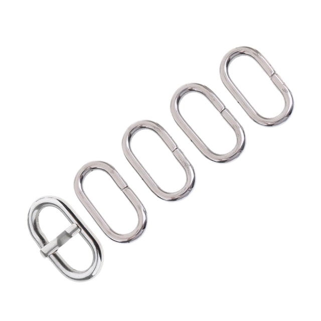 5 piezas de lengüeta de cierre de acero inoxidable de repuesto para hombros en miniatura 20mm
