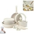thumbnail image 1 of Gourmetific Cookware Set,5/11/15 - Piece Set of Ceramic Non - Stick Pans with Removable Handle, Versatile Slick Pots Set for Kitchen, Induction Ready,Easily Clean, 1 of 9