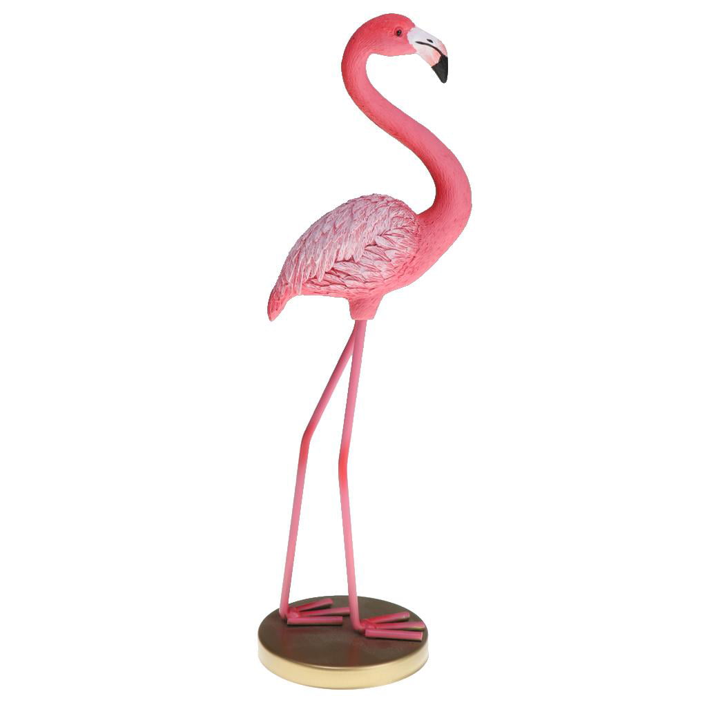 Résine Elegant Flamingo figurine Tableau Ornements Home Room Decor Rose 21x11cm 