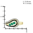 thumbnail image 4 of 1.00 Carat T.G.W. Emerald And Black & White Diamond Accent 14k Gold Over Silver 3-Piece Jewelry Set, 4 of 7