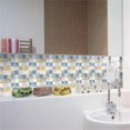 thumbnail image 4 of 10 Pcs Peel and Stick Tiles Stickers, Mosaic Kitchen Backsplash Tile Decals Bathroom Wall Peel and Stick DIY Self Adhesive Removable Wall Art Mural Wallpaper 4", 4 of 9