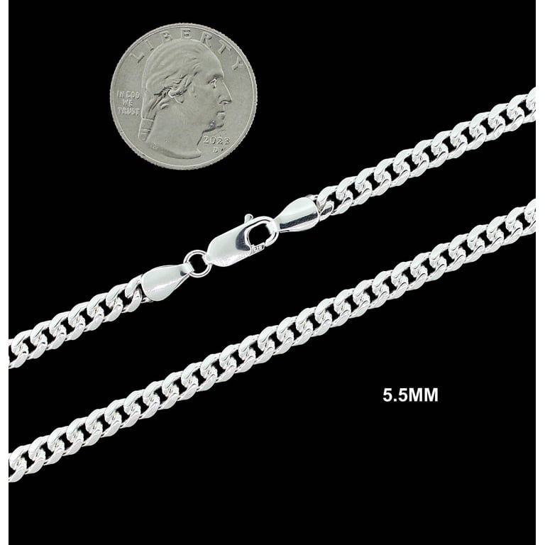 S925 Sterling Silver Curb Chain Necklace - 1.8mm Thin, Italy Made, Multiple Lengths