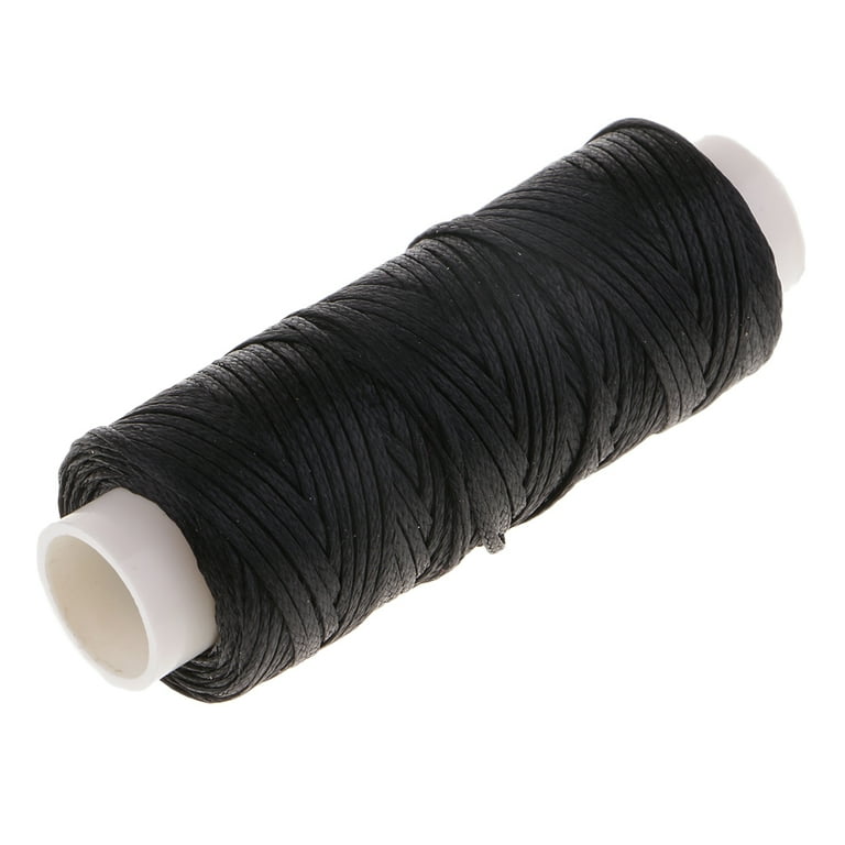 Leather Factory Waxed Nylon Thread, Black, 25 Yard Spool