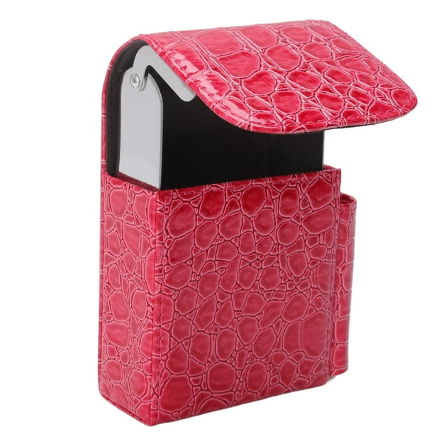 Estuche para cigarrillos, estuche para cigarrillos de cuero de PU, estuche para cigarrillos portátil, estuche para cigarrillos, diseño a prueba de futuro