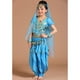 thumbnail image 1 of Set de Traje de Danza de Vientre de Niñas Diseño con Borla de Moneda Artificial con Bufanda de Cadera Ropa de Grupo de Danza Azul Macarena  Traje de danza del vientre, 1 of 8