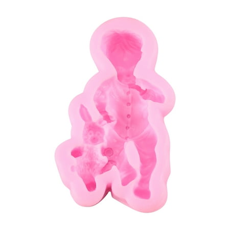 Qiilu Silicone 3d Bebe Garcon Fille Fondant Moule A Gateau Creatif Chocolat Sugarcraft Moule Outil De Decoration Moule De Cuisson En Silicone Moule A Gateau Fondant Walmart Canada