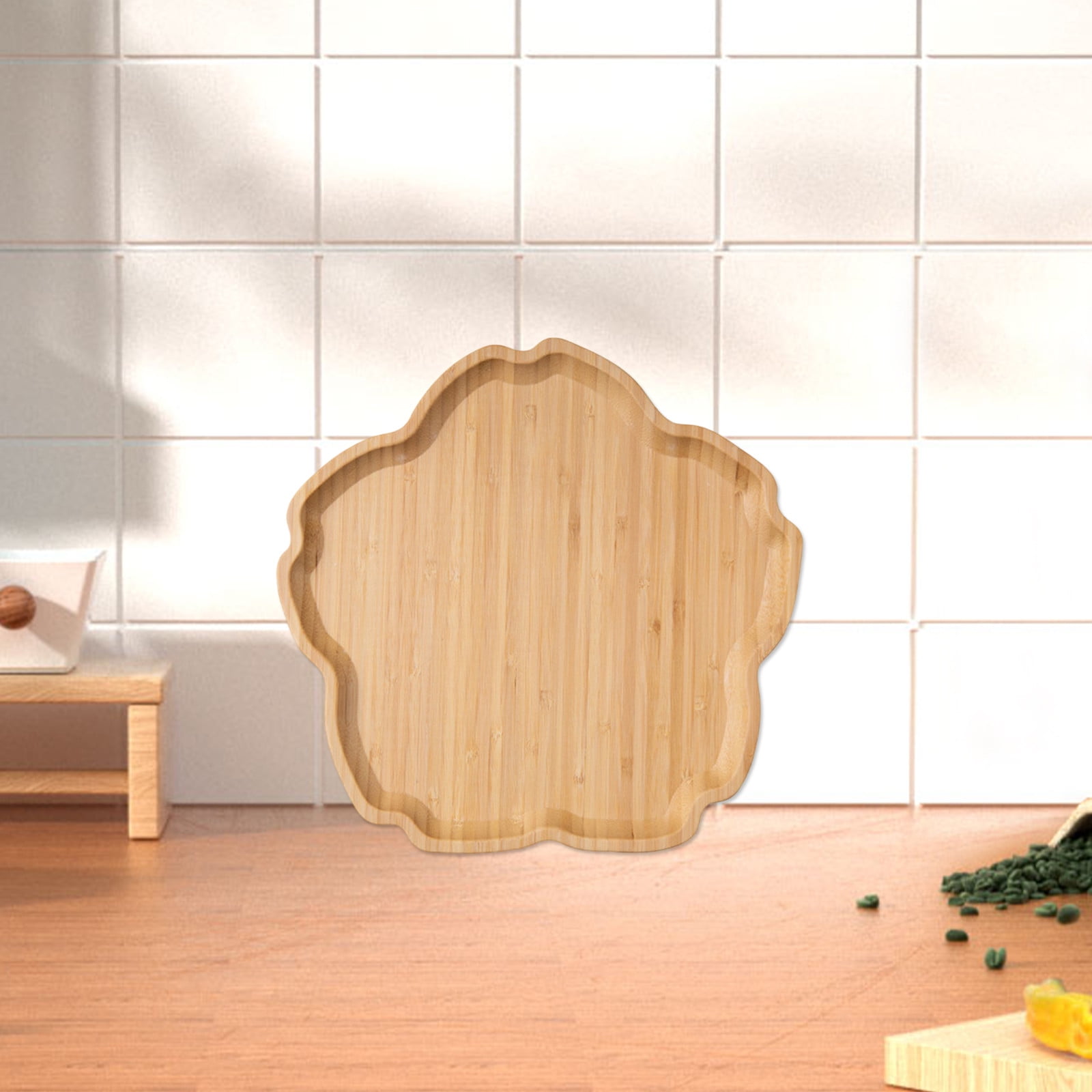 TIMIFIS Moule à Gâteau en Forme de Cœur Plateau en Bois Massif Plateau à Fruits Plateau à Collations Plateau de Rangement Multi-Formes Gadgets de Cuisine