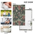 thumbnail image 6 of Yayeee 100% Cotton Hand Towels for Bathroom 16" x 28" Soft Absorbent Kitchen Towel, Green Christmas Holly, 6 of 7