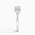 thumbnail image 2 of Cluster Promise Diamond Wedding Ring, Emerald Cut Pave Set Engagement Ring, Elegant Four Prongs Diamond Ring, Women Party Wear Solitaire Diamond Ring, 2.2 Ct Simulated Diamond, 14K White Gold Plated, 2 of 3