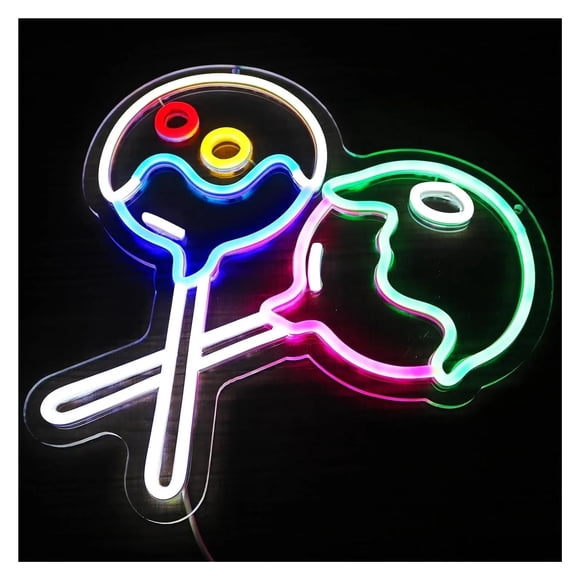 Melted Lollipop Neon Sign Neon Light Sign For Wall Decor Candy Land Birthday Party Kindergarten Preschool Classroom Decor 32x35cm