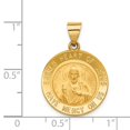 thumbnail image 3 of 14K Yellow Gold Charm Pendant Themed 26 mm 19 Sacred Heart Of Jesus Medal Round, 3 of 4