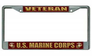 VETERAN US MARINE CORPS USMC License Plate Frame NEW