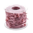 thumbnail image 2 of 10 Meters Pearl Beads Decorative Ribbon Sewing Applique for Crafts Wedding Party Christmas Xmas Decoration - Pink, 2 of 10