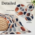 thumbnail image 6 of Navy Blue Burnt Orange Botanical Standard Size Pillow Cover, Pillowcase Protectors with Zipper, Breathable Decorative Throw Pillow Case Cover, Vintage Leaves Pillow Shams for Couch Sofa 20x26Inch, 6 of 8