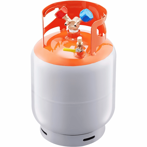 Refrigerant Recovery Tank 50 LBS, 400 PSI - R22/R134A/R410A, Portable Cylinder with Y-Valve & Adapters, High-Sealing Recovery Can for AC Service