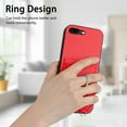 thumbnail image 4 of for iPhone 8 Plus / 7 Plus Phone Case Wallet with Crossbody Strap & Card Holder, Premium PU Leather Case, 360 Ring Holder Kickstand Durable Protective Women Men Cover for iPhone 8 Plus / 7 Plus,Red, 4 of 7