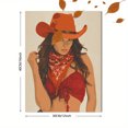 thumbnail image 3 of Toile Murale Chapeau Rouge de Cowgirl 15,75 X 11,81 Pouces, 3 of 8