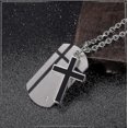 thumbnail image 2 of Colgante DE cruz cristiana JINMJMXG con cruz bíblica PARA hombre collar con placa DE identificación militar, 2 of 5