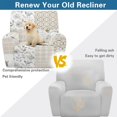 thumbnail image 4 of Xixirimido Floral Patchwork Pattern Recliner Chair Covers 4 Pieces, Stretch Lazy Boy Recliner Cover, Recliner Sofa Slipcover with Pockets, Furniture Protector for Living Room, Pets, Kids, 4 of 8