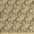 thumbnail image 1 of Food Upholstery Fabric by the Yard, Monochrome Pattern with Junk Food Chips Sugary Beverages Hamburgers Pizza Fries, Decorative Fabric for DIY and Home Accents, Fawn Grey Yellow by Ambesonne, 1 of 4