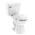 thumbnail image 1 of 2025 New 17" Toilet Seat Riser, Two-Piece Elongated Toilet, 12 Inch Rough in Universal Height, with 19 Inch Soft Close Seat, Cotton, Rear Flush Toilette 1.28 GPF Siphonic Flush with Tank for Bathroom, 1 of 6