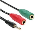 thumbnail image 3 of FLAMEEN 1 In 2 Audio Adapter, 3.5mm Audio Adapter Male To Female 2 Earphone Cables High Electrical Conductivity For Computer, 3 of 8