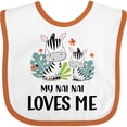 thumbnail image 3 of Inktastic Zebra My Nai Nai Loves Me Boys or Girls Baby Bib, 3 of 4